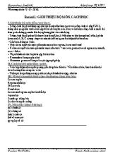 Giáo án Tiếng anh lớp 6 - Tiết 1 đến 6 - Năm học 2016-2017 - Đỗ Thị Cúc